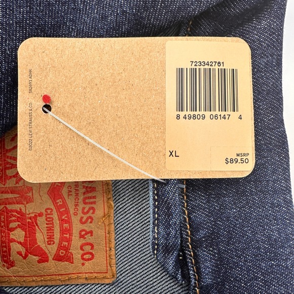 Levi Strauss Co Mens XL Trucker Jacket Dark Wash Denim XL NEW W/TAGS! - Picture 7 of 13
